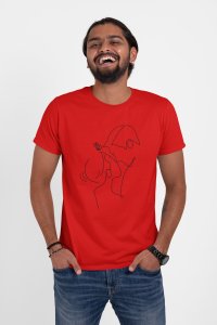 Women Walking - Line Art for Male - Half Sleeves T-shirt