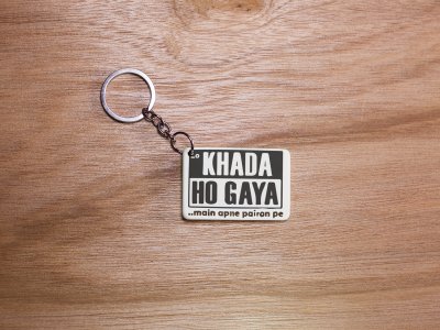 ...Main Apna Pairon Pe -White - Designable Dialogues Keychain (Combo Set Of 2)