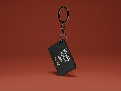 National Food Of India Kasam - Black -Designable Dialogues Keychain (Combo Set Of 2)