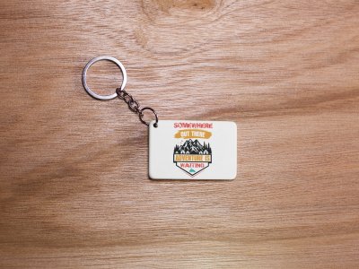 Somewhere Out There Adventure Is Waiting -White -Designable Keychains(Pack Of 2)