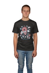 Location pin Illustration art -round crew neck cotton tshirts for men