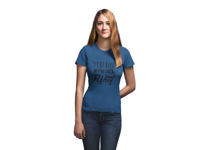 You had me -Blue-printed cotton t-shirt - comfortable, stylish