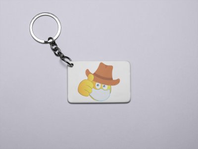 Mask is Compulsory Emoji- Emoji Printed Keychains For Emoji Lovers(Pack Of 2)