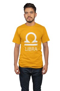 Libra (Yellow T) - Printed Zodiac Sign Tshirts - Made especially for astrology lovers people