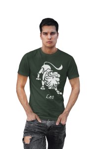 Leo (Green T) - Printed Zodiac Sign Tshirts - Made especially for astrology lovers people