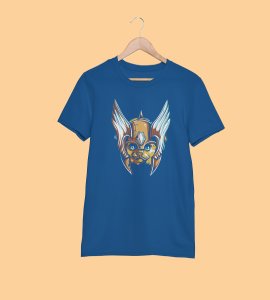 Viking cat -round crew neck cotton tshirts for men