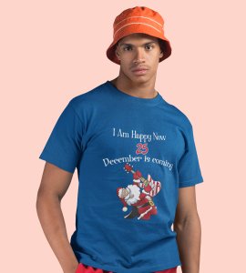 Christmas Bells, Santa's Arrival: Best T-shirt For Boys Girls,(Blue) Best Gift for Secret Santa