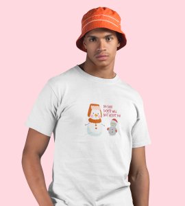 Society Against Santa : Funniest Printed T-shirt (White) Best Gift For Secret Santa