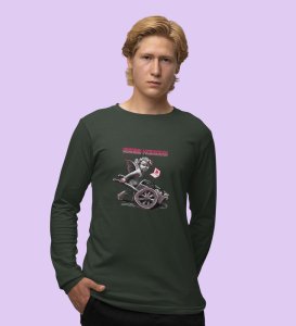 Sending Love: Printed (green) Full Sleeve T-Shirt For Singles
