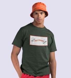 Anime Printed Itadori Cotton Green Tshirt For Mens and Boys