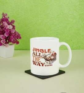 Jingle All the Way and Celebrate the Season Printed Coffee Mugs