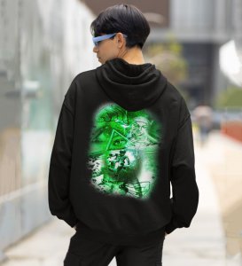 Green Dreams Wear Your Passion for Herb and Nature Black Cotton Printed Hoodie For Men