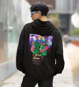 Reach for the Stars Stay High Black Cotton Printed Hoodies For Men