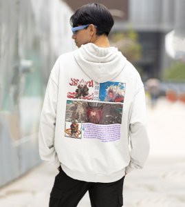 The Legendary Sannin and Master of Toad with a Spirit of Freedom Printed White Cotton Hoodie For Men