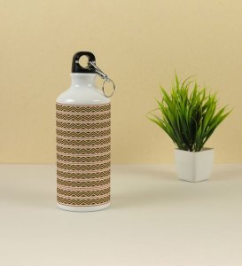 Chic African Basket Border Seamless Print Printed Aluminium Water Bottle 600ml