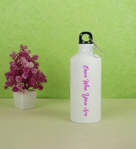 Embrace Your True Self: Own Who You Are Printed Aluminium Water Bottle 600ml