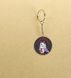 The Mighty Kaguya Holding the Ten-Tailed Jinchuriki with Authority Anime Printed Round Keychains Pack of 2