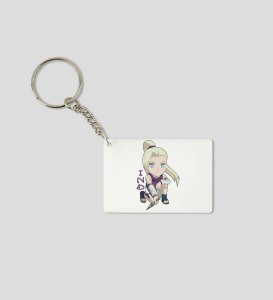 The Mind Transfer Master Ino Yamanaka  Printed White Anime Keychains Pack Of 2