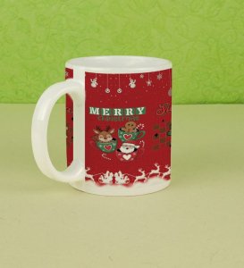 Festive Merry Christmas and Snowy Delight Full Printed Coffee Mug