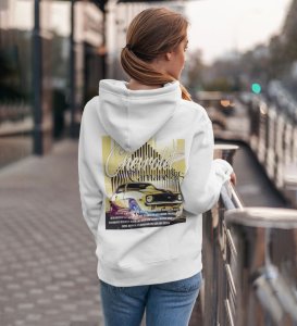 1969 Muscle The Heart of American Performance Printed White Hoodie for Women