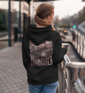 The Ultimate Off-Road Machine All-Terrain Beast Printed Black Hoodie for Women